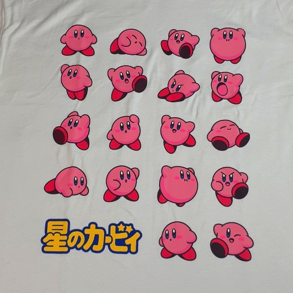 Kirby tshirt Adult XL Short Sleeve Cream 100% Cotton - Picture 2 of 4